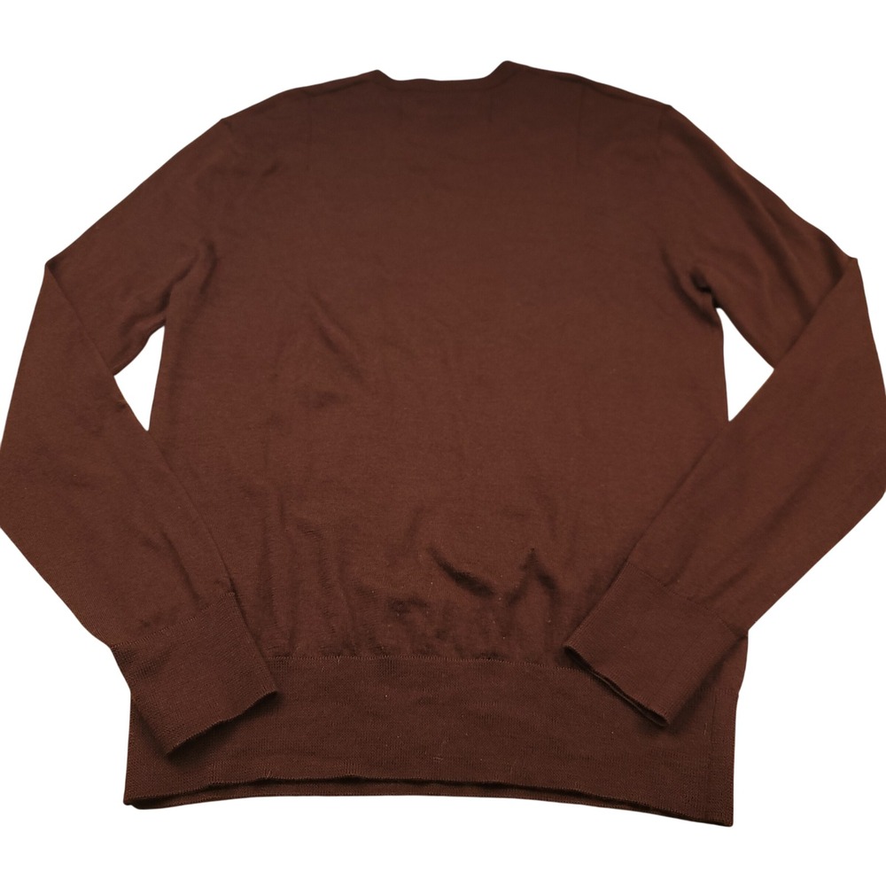 AllSaints Womens Brown 100% Merino Wool Long Sleeve Sweater‎ Crew Neck Large